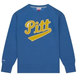 Apparel Mitchell & Ness Hoodies & Sweatshirts-Playoff Win 2.0 Crew Vintage University Of Pittsburgh