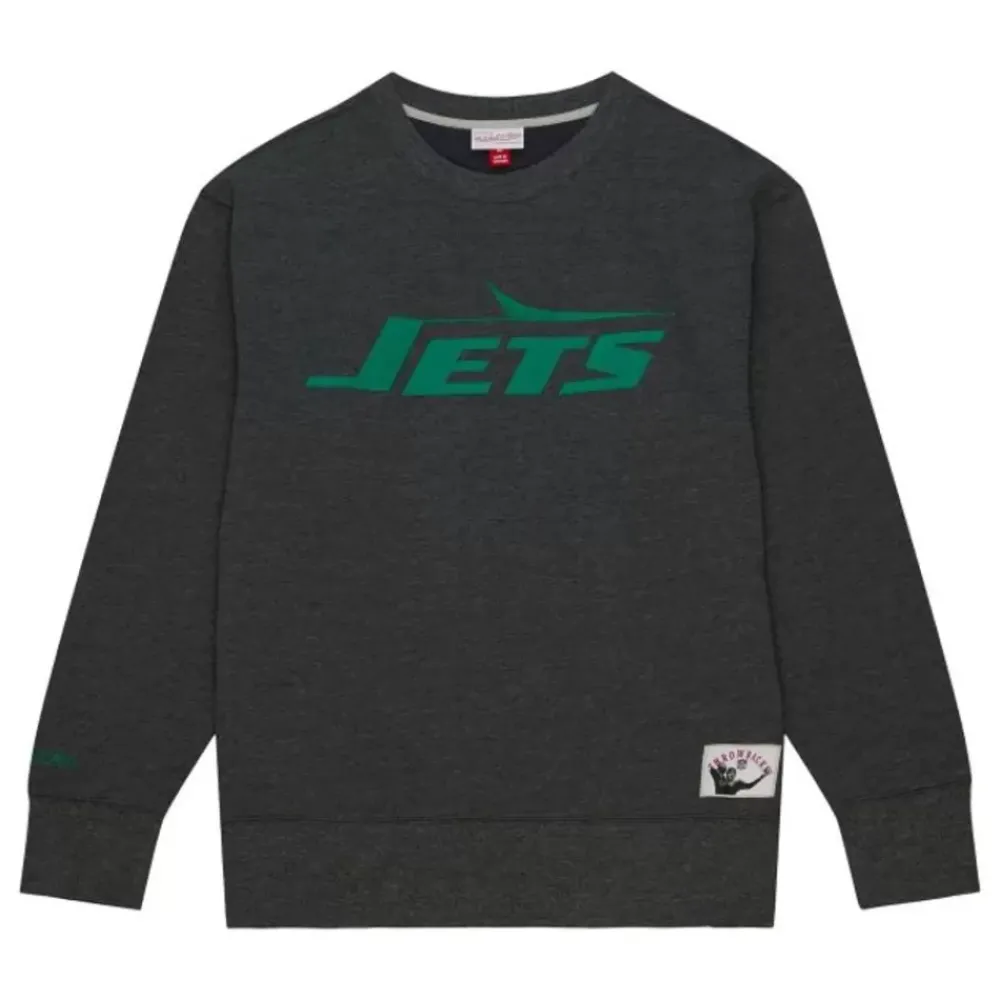 Apparel Mitchell & Ness Hoodies & Sweatshirts-Playoff Win 2.0 Crew Vintage New York Jets