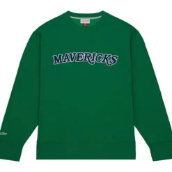 Apparel Mitchell & Ness Hoodies & Sweatshirts-Playoff Win 2.0 Crew Vintage Dallas Mavericks