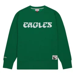 Apparel Mitchell & Ness Hoodies & Sweatshirts-Playoff Win 2.0 Crew Vintage Philadelphia Eagles