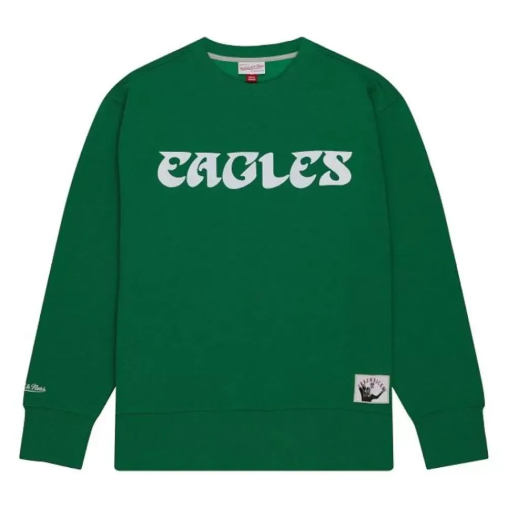 Apparel Mitchell & Ness Hoodies & Sweatshirts-Playoff Win 2.0 Crew Vintage Philadelphia Eagles