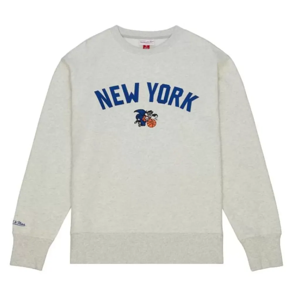 Apparel Mitchell & Ness Hoodies & Sweatshirts-Playoff Win 2.0 Crew Vintage New York Knicks
