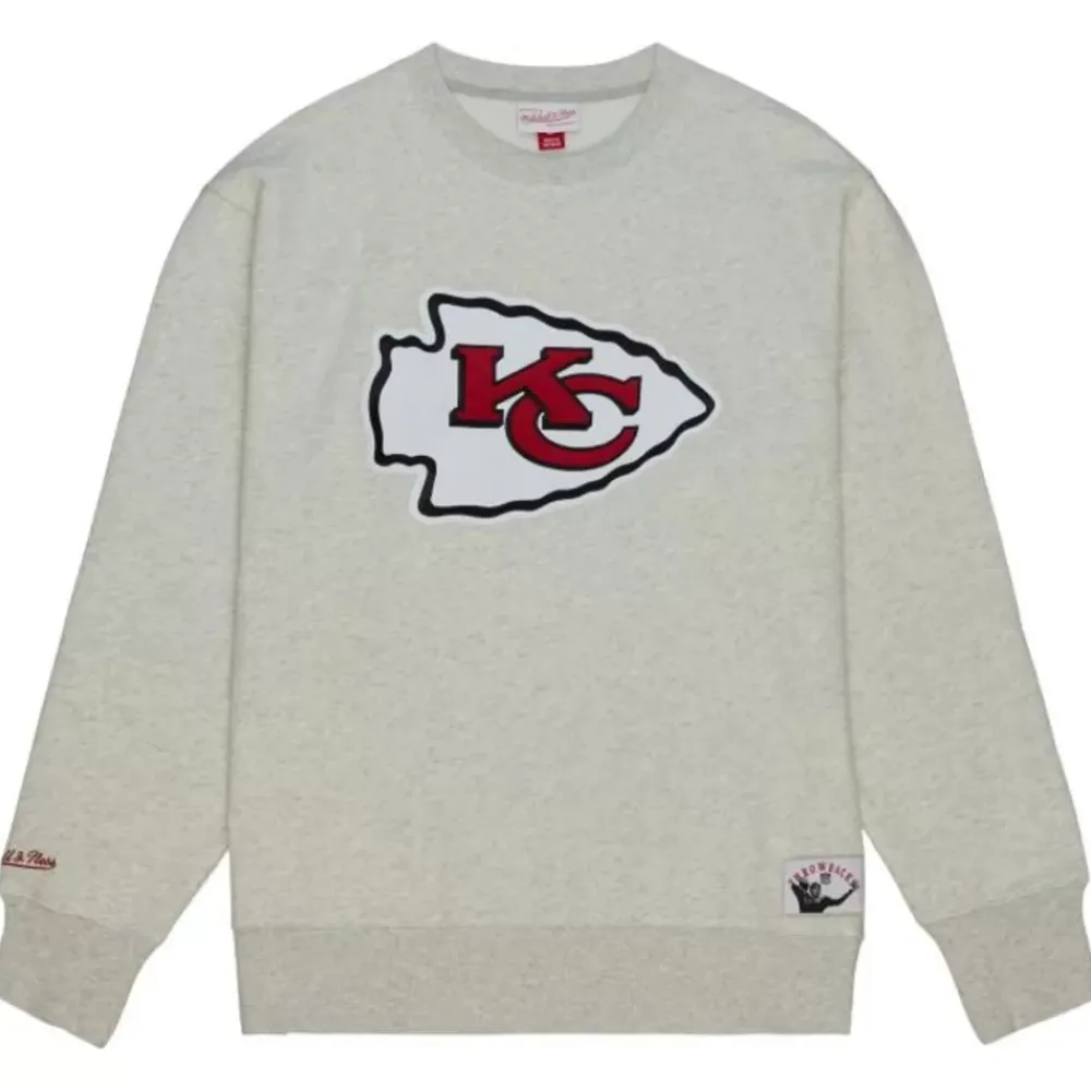 Apparel Mitchell & Ness Hoodies & Sweatshirts-Playoff Win 2.0 Crew Vintage Kansas City Chiefs