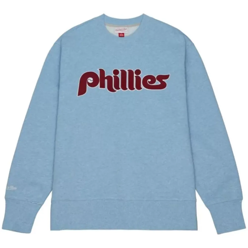 Apparel Mitchell & Ness Hoodies & Sweatshirts-Playoff Win 2.0 Crew Vintage Philadelphia Phillies
