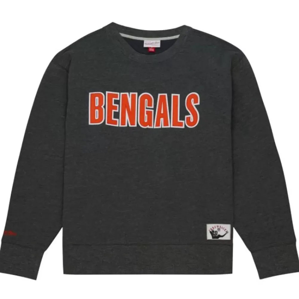 Apparel Mitchell & Ness Hoodies & Sweatshirts-Playoff Win 2.0 Crew Vintage Cincinnati Bengals