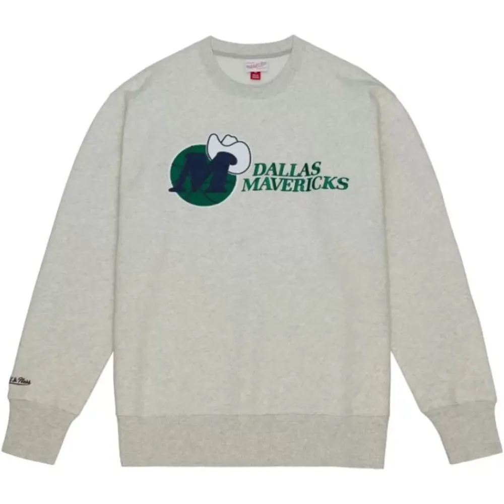 Apparel Mitchell & Ness Hoodies & Sweatshirts-Playoff Win 2.0 Crew Vintage Dallas Mavericks