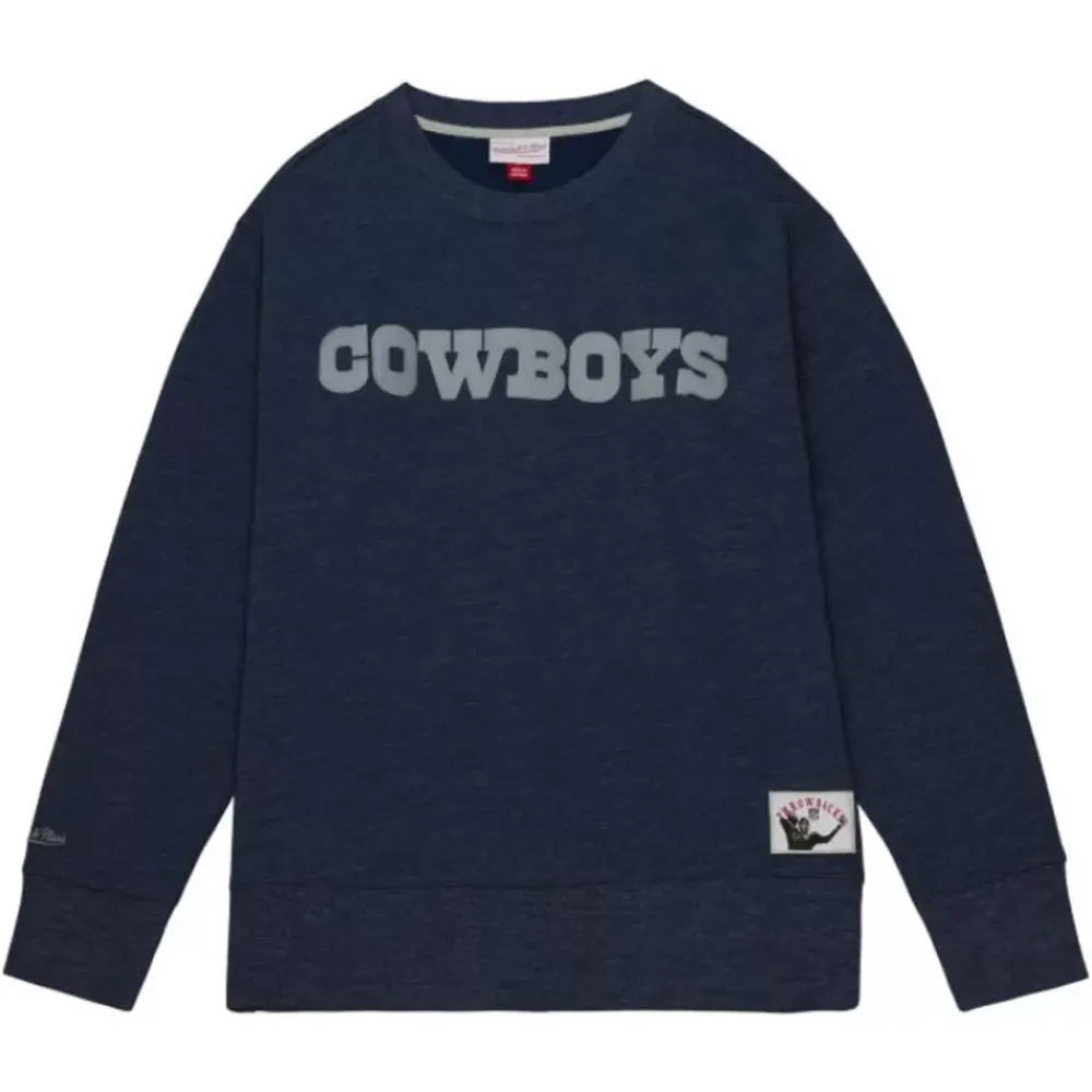 Apparel Mitchell & Ness Hoodies & Sweatshirts-Playoff Win 2.0 Crew Vintage Dallas Cowboys