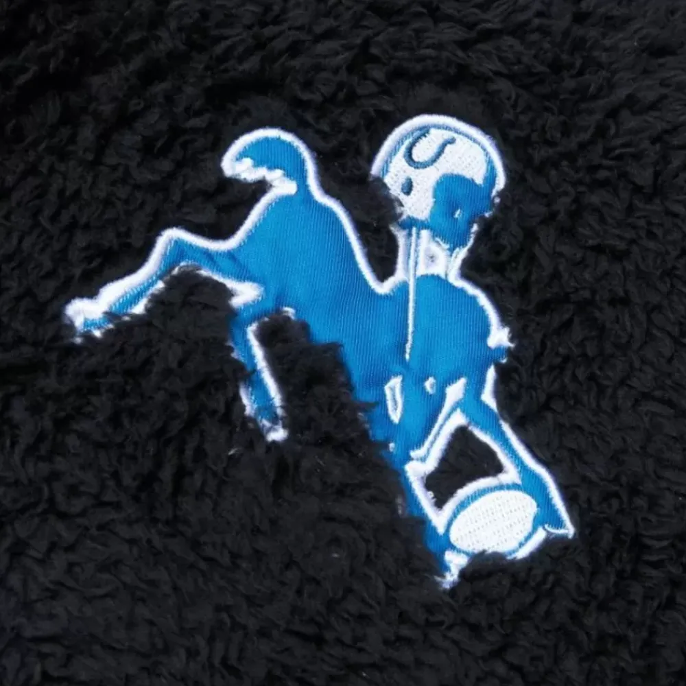 Apparel Mitchell & Ness Hoodies & Sweatshirts-Polar Fleece 1/4 Zip Pullover Hoodie Indianapolis Colts