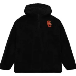 Apparel Mitchell & Ness Hoodies & Sweatshirts-Polar Fleece 1/4 Zip Pullover Hoodie Current Logo Usc