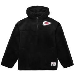 Apparel Mitchell & Ness Hoodies & Sweatshirts-Polar Fleece 1/4 Zip Pullover Hoodie Kansas City Chiefs