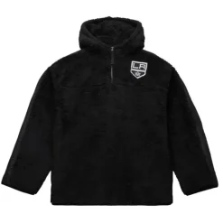 Apparel Mitchell & Ness Hoodies & Sweatshirts-Polar Fleece 1/4 Zip Pullover Hoodie Current Logo Los Angeles Kings
