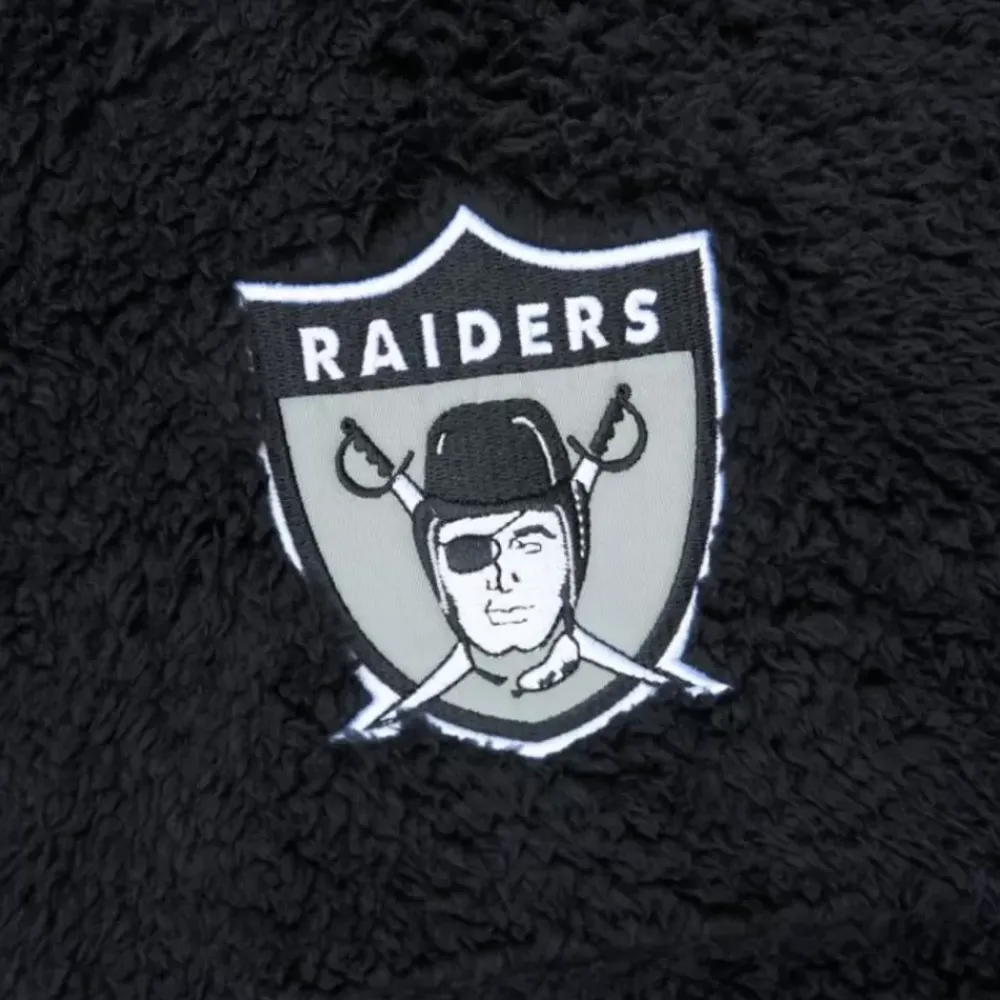 Apparel Mitchell & Ness Hoodies & Sweatshirts-Polar Fleece 1/4 Zip Pullover Hoodie Oakland Raiders