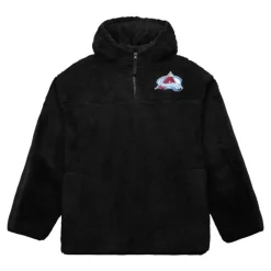 Apparel Mitchell & Ness Hoodies & Sweatshirts-Polar Fleece 1/4 Zip Pullover Hoodie Current Logo Colorado Avalanche