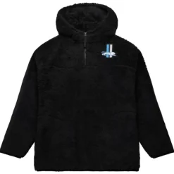 Apparel Mitchell & Ness Hoodies & Sweatshirts-Polar Fleece 1/4 Zip Pullover Hoodie Detroit Lions
