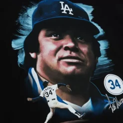 Apparel Mitchell & Ness T-Shirts & Tops-Portrait Tee Los Angeles Dodgers Fernando Valenzuela