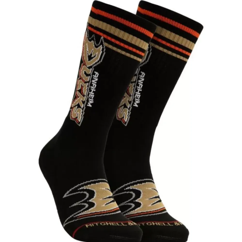 Apparel Mitchell & Ness Accessories-Power Play Crew Socks Anaheim Ducks