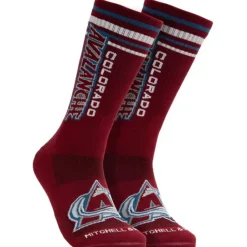 Apparel Mitchell & Ness Accessories-Power Play Crew Socks Colorado Avalanche