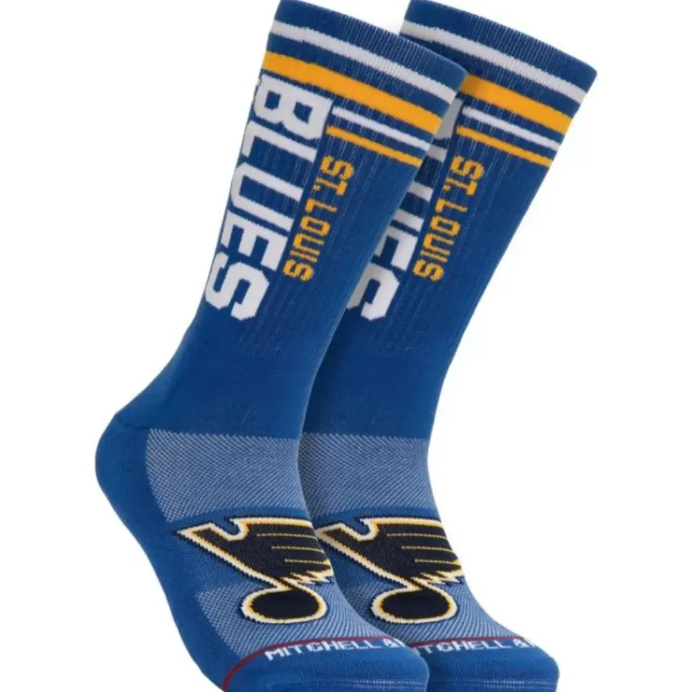 Apparel Mitchell & Ness Accessories-Power Play Crew Socks St. Louis Blues