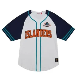 Apparel Mitchell & Ness T-Shirts & Tops-Practice Day Button Front Jersey New York Islanders