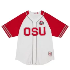 Apparel Mitchell & Ness T-Shirts & Tops-Practice Day Button Front Jersey Ohio State