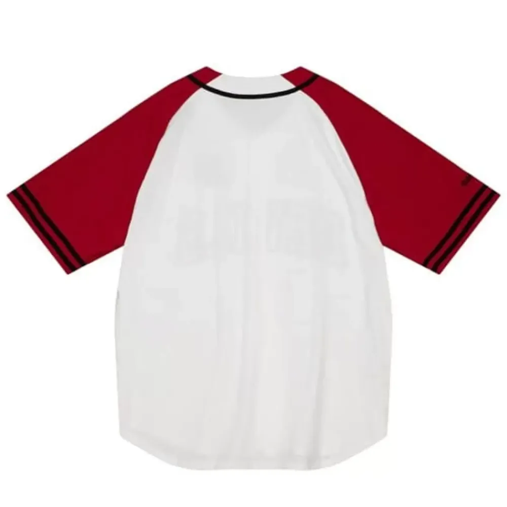 Apparel Mitchell & Ness T-Shirts & Tops-Practice Day Button Front Jersey New Jersey Devils