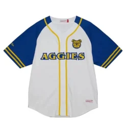 Apparel Mitchell & Ness T-Shirts & Tops-Practice Day Button Front Jersey North Carolina A&T University