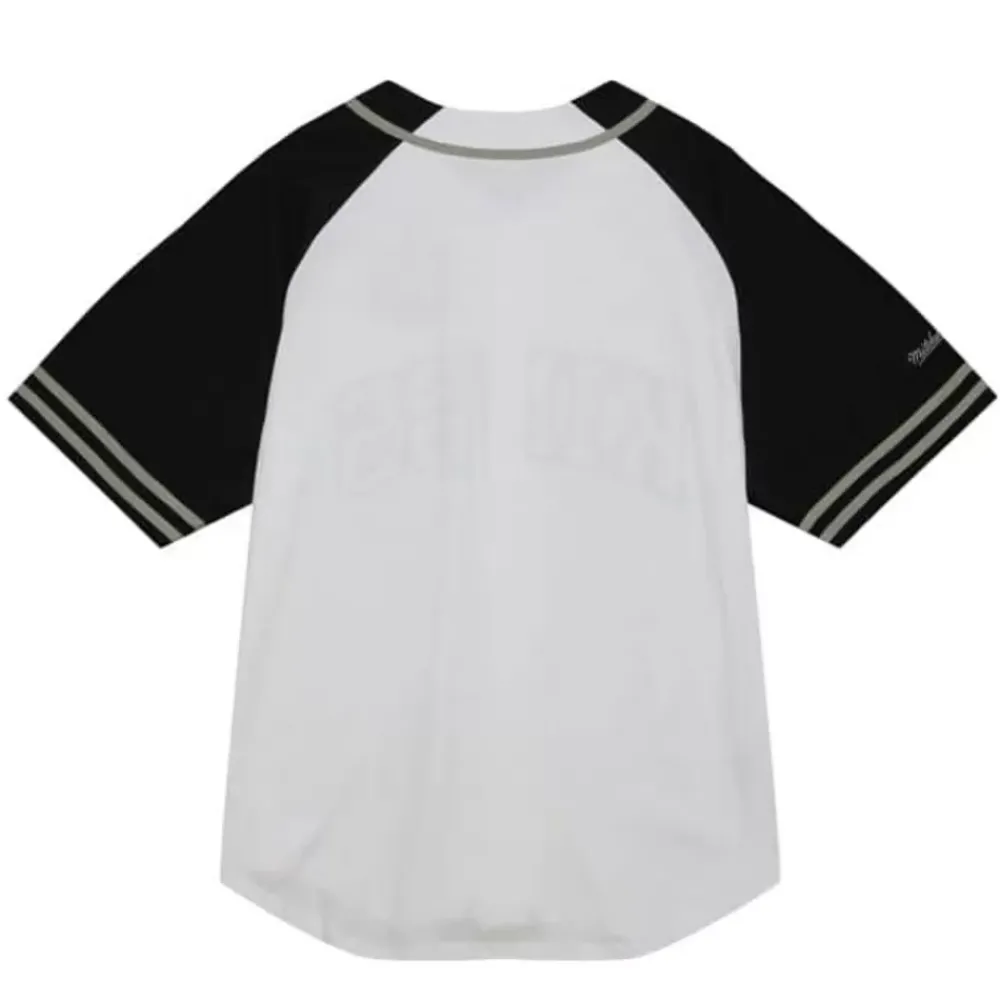 Apparel Mitchell & Ness T-Shirts & Tops-Practice Day Button Front Jersey Los Angeles Kings