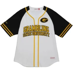 Apparel Mitchell & Ness T-Shirts & Tops-Practice Day Button Front Jersey Grambling State University