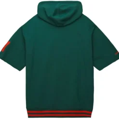 Apparel Mitchell & Ness Hoodies & Sweatshirts-Pre-Game Ss Fleece Hoodie University Of Miami