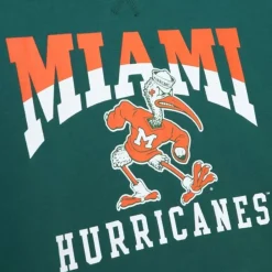 Apparel Mitchell & Ness Hoodies & Sweatshirts-Pre-Game Ss Fleece Hoodie University Of Miami