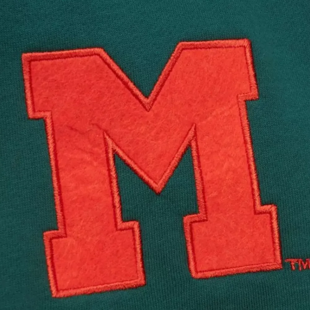Apparel Mitchell & Ness Hoodies & Sweatshirts-Pre-Game Ss Fleece Hoodie University Of Miami