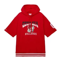 Apparel Mitchell & Ness Hoodies & Sweatshirts-Pre-Game Ss Fleece Hoodie University Of Georgia