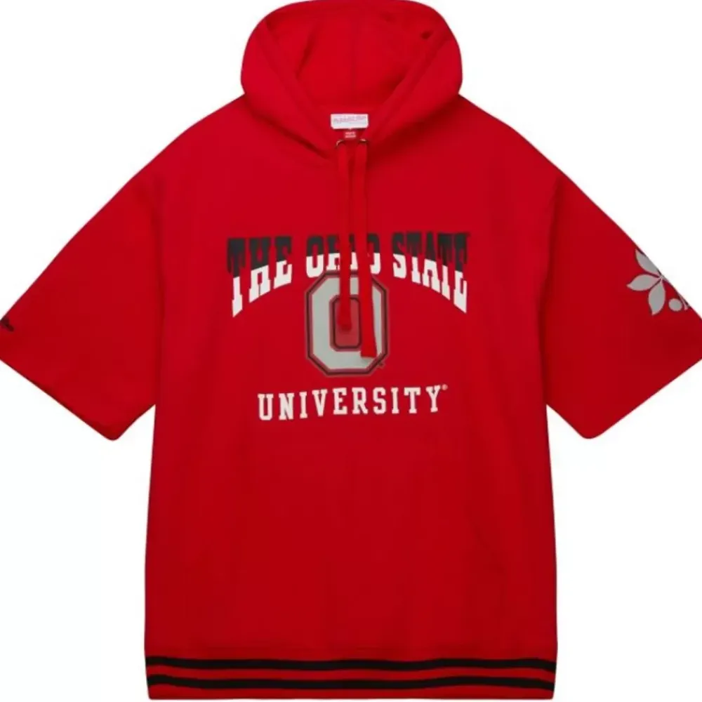 Apparel Mitchell & Ness Hoodies & Sweatshirts-Pre-Game Ss Fleece Hoodie Ohio State