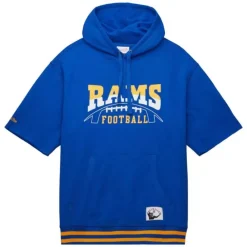 Apparel Mitchell & Ness Hoodies & Sweatshirts-Pre-Grame Ss Fleece Hoodie Los Angeles Rams