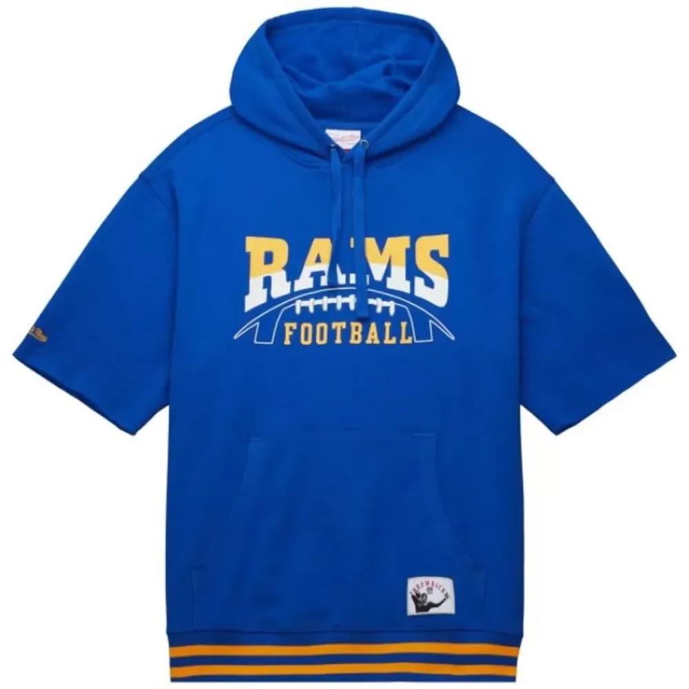 Apparel Mitchell & Ness Hoodies & Sweatshirts-Pre-Grame Ss Fleece Hoodie Los Angeles Rams