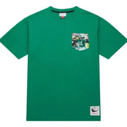 Apparel Mitchell & Ness T-Shirts & Tops-Premium Pocket Photo Tee Philadelphia Eagles Randall Cunningham