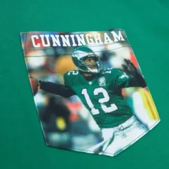 Apparel Mitchell & Ness T-Shirts & Tops-Premium Pocket Photo Tee Philadelphia Eagles Randall Cunningham