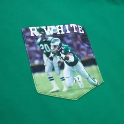 Apparel Mitchell & Ness T-Shirts & Tops-Premium Pocket Photo Tee Philadelphia Eagles Reggie White