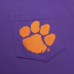 Apparel Mitchell & Ness T-Shirts & Tops-Premium Pocket Tee Clemson University