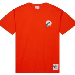Apparel Mitchell & Ness T-Shirts & Tops-Premium Pocket Tee Miami Dolphins