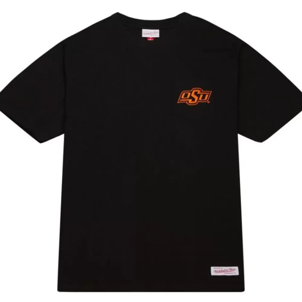 Apparel Mitchell & Ness T-Shirts & Tops-Premium Pocket Tee Oklahoma State University