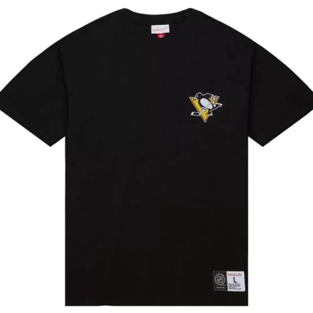 Apparel Mitchell & Ness T-Shirts & Tops-Premium Pocket Tee Pittsburgh Penguins