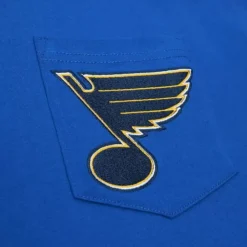Apparel Mitchell & Ness T-Shirts & Tops-Premium Pocket Tee St. Louis Blues