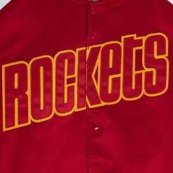 Apparel Mitchell & Ness Jackets & Outerwear-Primetime Lightweight Satin Jacket Houston Rockets