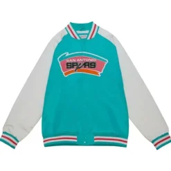 Apparel Mitchell & Ness Jackets & Outerwear-Primetime Lightweight Satin Jacket San Antonio Spurs