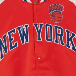Apparel Mitchell & Ness Jackets & Outerwear-Primetime Lightweight Satin Jacket New York Knicks