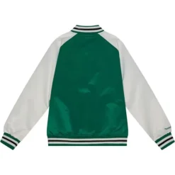 Apparel Mitchell & Ness Jackets & Outerwear-Primetime Lightweight Satin Jacket Boston Celtics