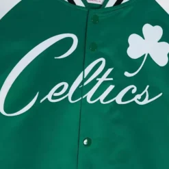 Apparel Mitchell & Ness Jackets & Outerwear-Primetime Lightweight Satin Jacket Boston Celtics