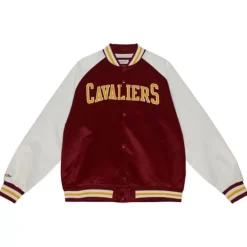 Apparel Mitchell & Ness Jackets & Outerwear-Primetime Lightweight Satin Jacket Cleveland Cavaliers