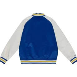 Apparel Mitchell & Ness Jackets & Outerwear-Primetime Lightweight Satin Jacket Golden State Warriors